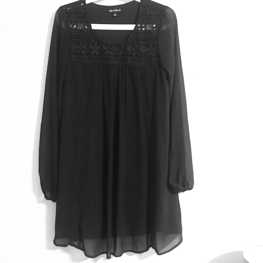 Sequin Hearts Dress Black S